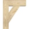 Ekena Millwork Traditional Block Rough Sawn Bracket w/ Offset Brace, Douglas Fir, 6"W x 16"D x 20"H BKT0604X16X20TRA05RDF - alternate 3